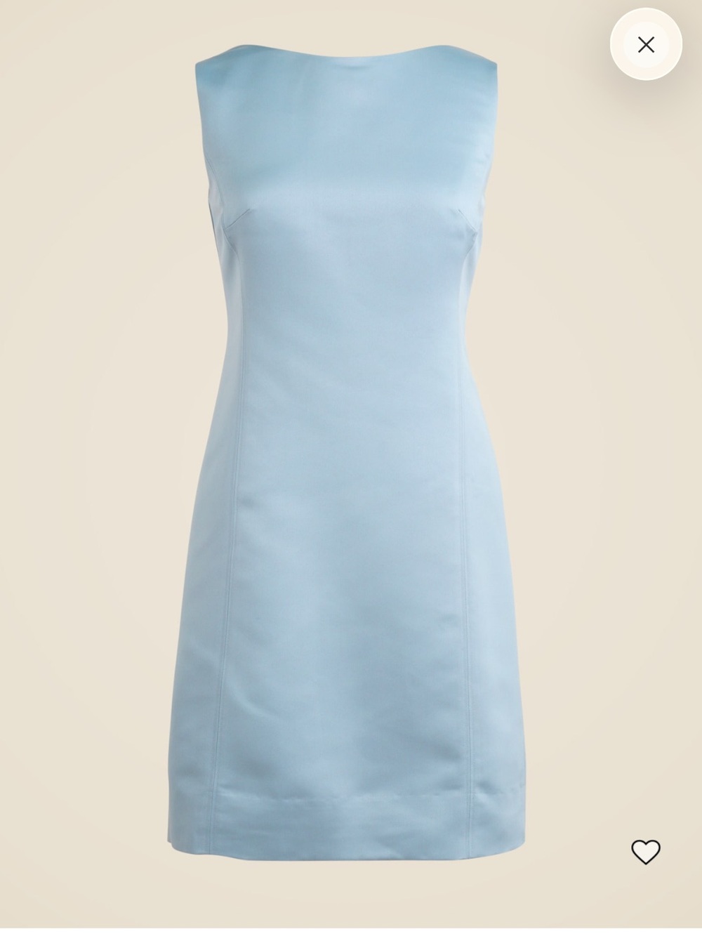 Collection Scoopback Mini Dress in Satin
